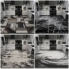 High-end Nordic kitchen fully covered with waterproof and anti-fouling floor mats