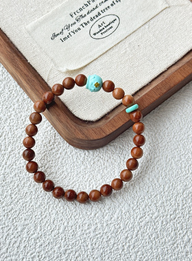 库克6mm菱镁矿蜜罐简约文玩佛珠单圈手串闺蜜礼物手链女