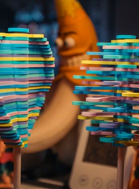 速发木质家居摆件 实木制旋转棒创糖费氏数列压意装饰品解压减棒