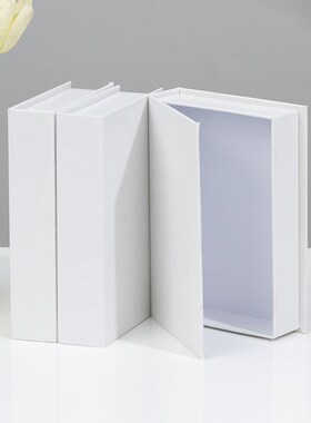 速发麻布棉料可收打假书盒子样板可间纳开装饰书精致高档新中式风