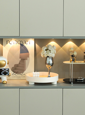 速发入户玄关装饰品收纳家钟摆件进门餐边轻柜客厅电视柜时居鞋奢