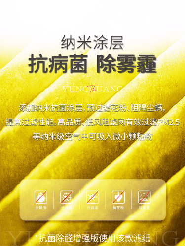 适配白云山空气净化器GM-YS-01/YS20-9/NK-900/18A/20-6过滤网滤 - 图1