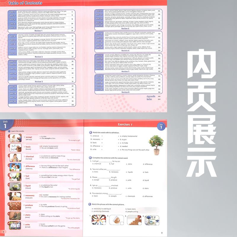 原版少儿英语词汇书 4500 Key English Words 9-15岁小学初高中英语词典 KET/PET剑桥雅思中考高考核心词汇 4000词升级版 带视频课 - 图2