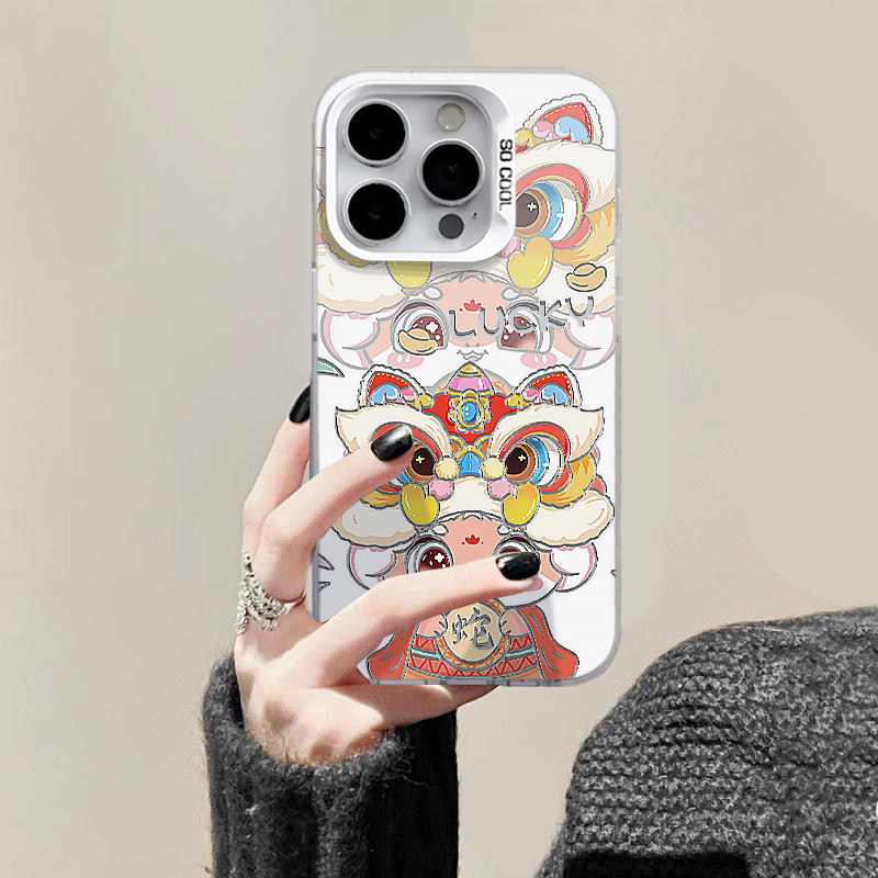 醒狮蛇手机壳苹果16pro华为pura70蛇年iPhone15Promax小米14国潮vivo元素2025本命年2025年OPPO限定x红色适用