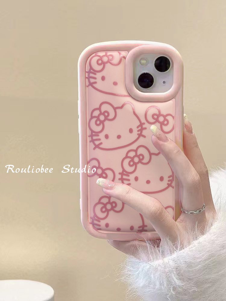 少女心粉色可爱hellokitty适用iPhone14promax苹果13手机壳13pro新款14pro防摔12硅胶11卡通xr全包软壳保护套 - 图3