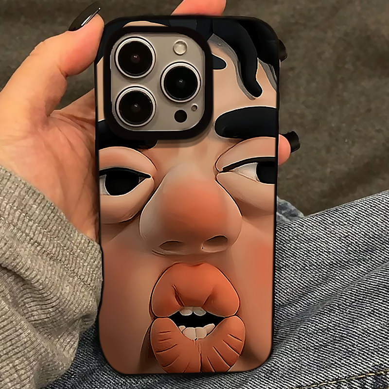 搞怪沙雕手机壳适用苹果16promax丑男iPhone15pro小丑14plus恶搞13mini搞笑12趣味11个性8p稀奇古怪7套xs女xr