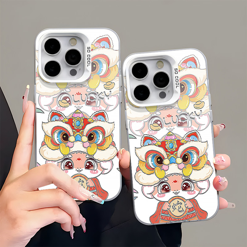 醒狮蛇手机壳苹果16pro华为pura70蛇年iPhone15Promax小米14国潮vivo元素2025本命年2025年OPPO限定x红色适用