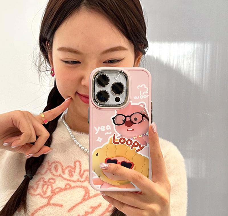 小海狸露比loopy适用苹果14promax手机壳iphone13硅胶14pro软12网红女款11新款卡通max爆款日韩xr全包x保护套