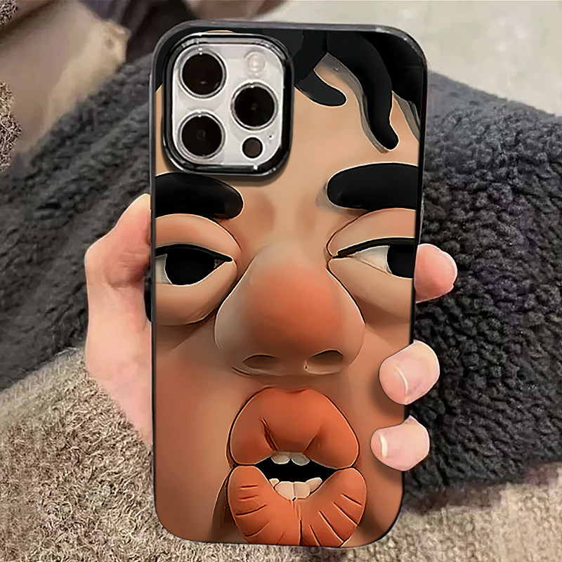 搞怪沙雕手机壳适用苹果16promax丑男iPhone15pro小丑14plus恶搞13mini搞笑12趣味11个性8p稀奇古怪7套xs女xr