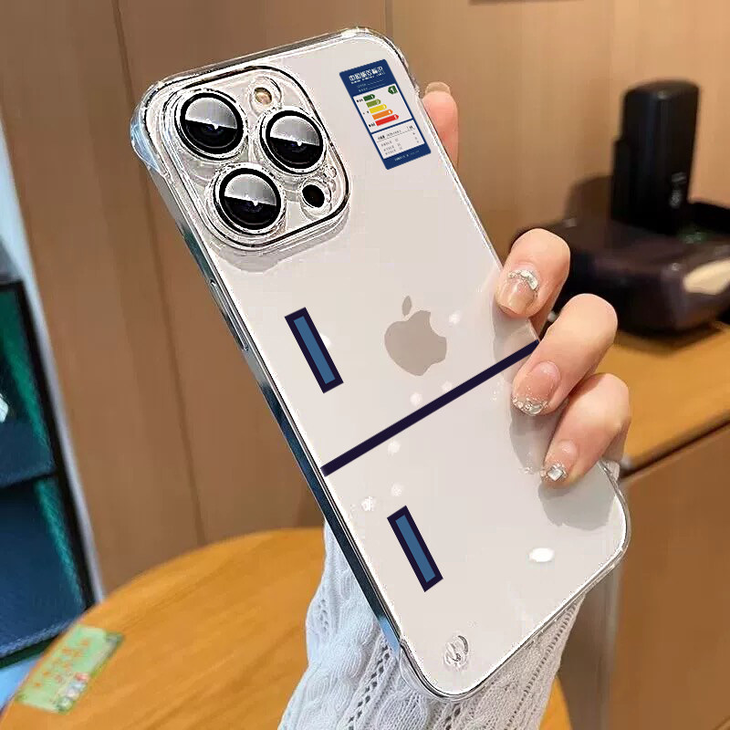 趣味冰箱透明无边框适用苹果13手机壳iphone15/16红米k70华为mate60新款note13vivo荣耀200防摔小米14保护套