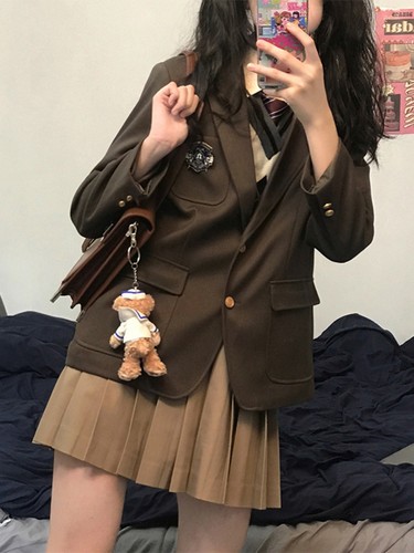 jk西装外套新款女原创正版学院风jk制服套装秋冬设计感长袖甜美 - 图3