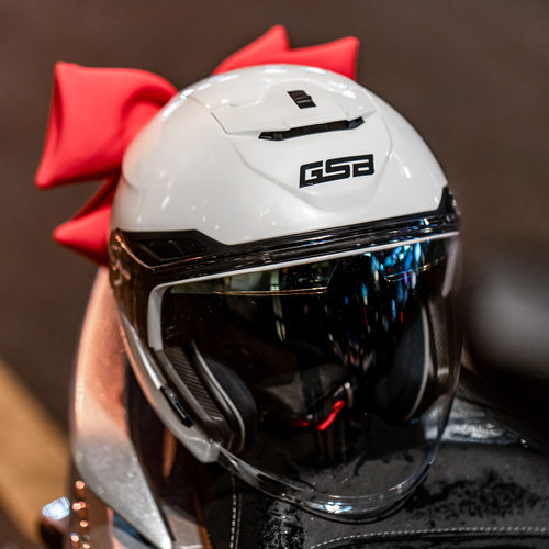 gsb263头盔半盔摩托车双镜片四分之三头盔男夏季通风新国标3C认证 - 图1