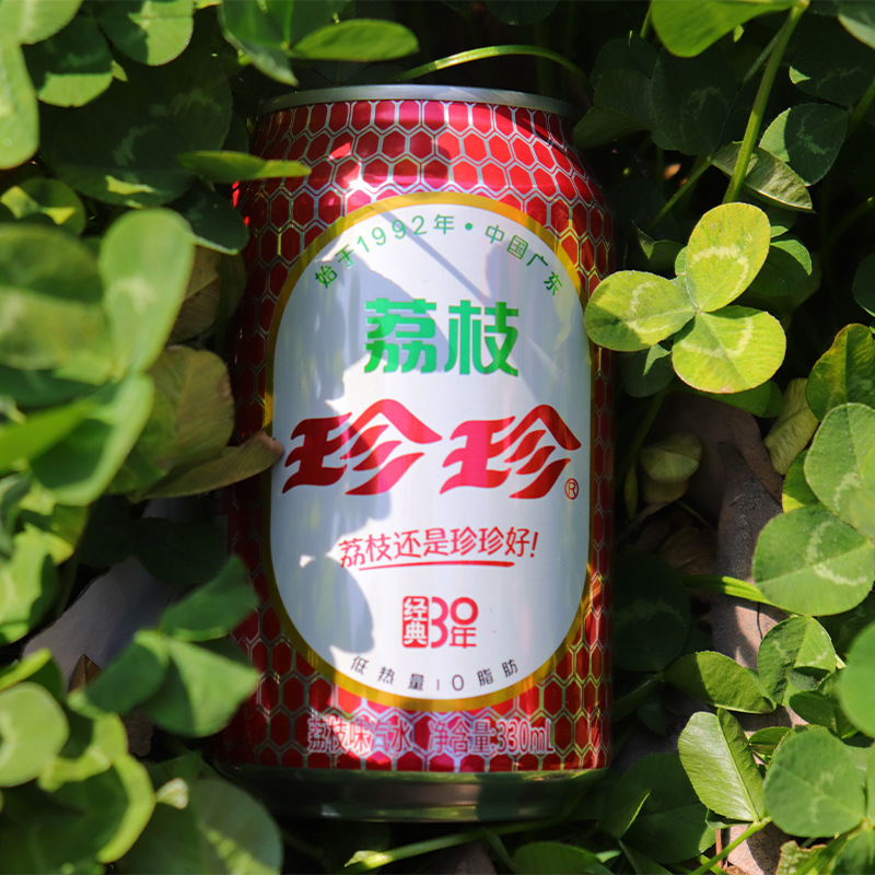 珍珍荔枝水低能量0脂肪果味汽水330ml*48罐整箱碳酸饮料气泡水 - 图3