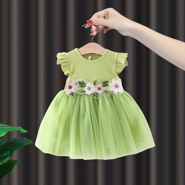 Girls' dress summer 2025 new children's clothing