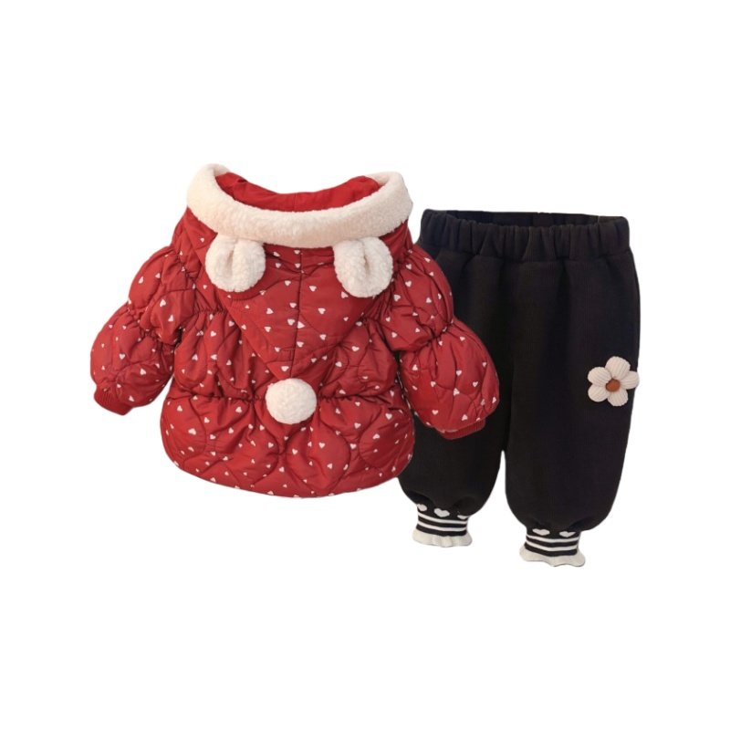 女童冬季套装2025新款婴儿童加厚棉服冬装衣服宝宝加绒棉衣两件套,淘宝优惠券,粉丝福利购,淘宝优惠卷