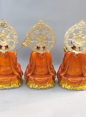 纯铜太上老君神像道家供奉三清道祖铜像祖师灵宝元始天尊摆件