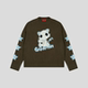 GOODBAI GOODEES star machine kitten contrast pattern pullover sweater