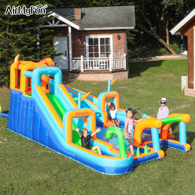 AirMyFun双滑梯充气城堡室外大型儿童淘气堡室内外攀岩戏水玩具,淘宝优惠券,粉丝福利购,淘宝优惠卷