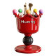 Makeup brush storage bucket, high-end desktop eyebrow pencil beauty compartment storage box, tall lipstick eye shadow brush storage rack
