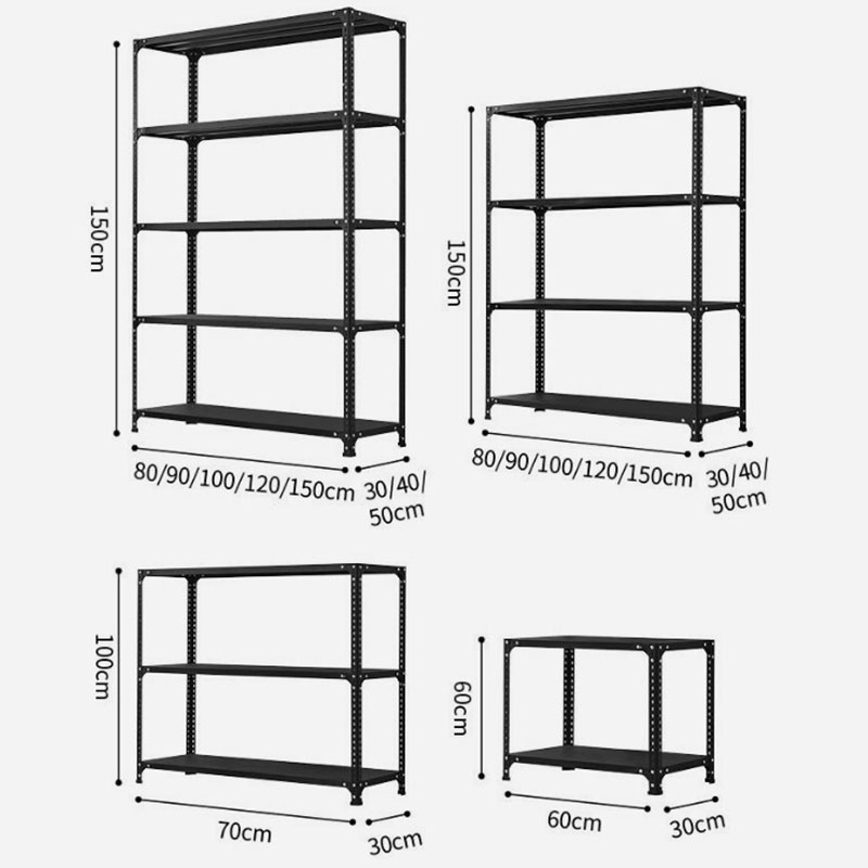 五层角钢储物架506070超市展示架8090家用货架置物架1.11.4米 - 图0