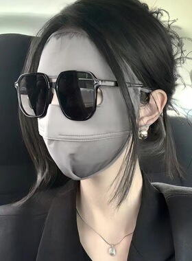 夏季遮阳透气面纱防紫外线脸基尼超薄面罩清凉冰丝全脸防晒口罩女