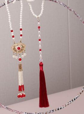 2026新年新中式红璎珞流苏项链