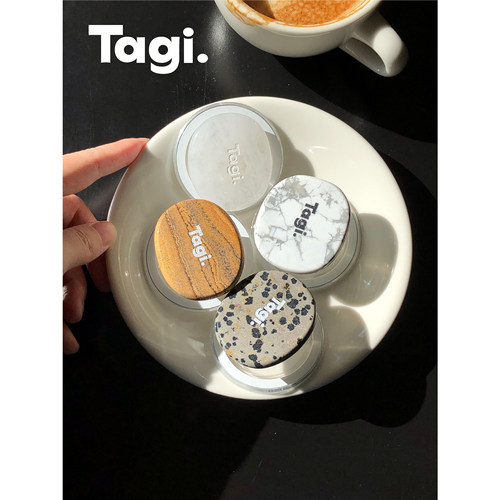Tagi.石头画板/爱心画家石片通用圆形石片磁吸心形手机支架桌面 - 图3