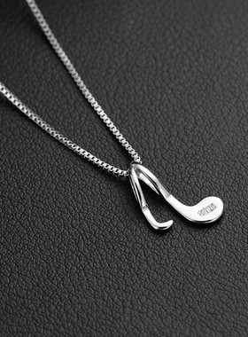 时尚个性音符项链女韩版气质文艺甜美音乐吊坠锁骨链饰品