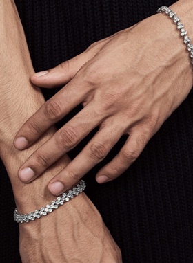 LUCKJAY欧美嘻哈超闪镶满钻手链