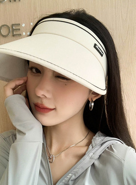 2025帽子女防晒遮阳帽新款大帽檐防晒帽运动春夏季遮脸uv冰丝帽