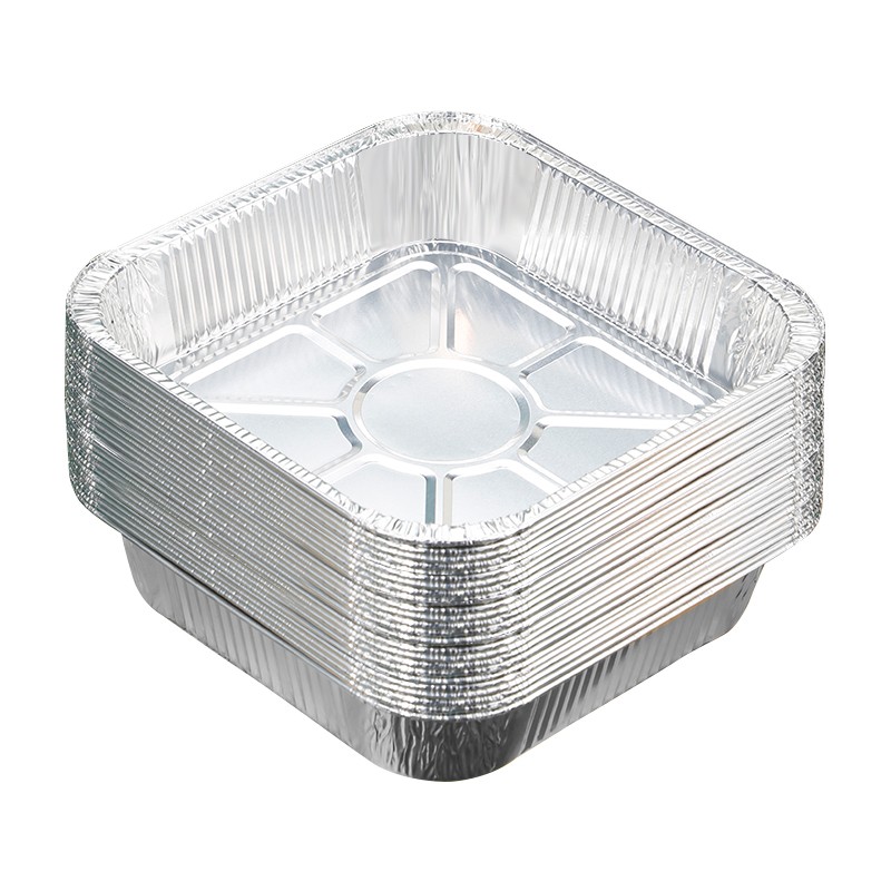 空气炸锅专用锡纸碗烤箱家用铝箔锡纸盒烤盘烧烤加厚烘焙吸油纸 - 图3