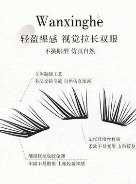 万星河小薄片免胶不朽情缘假睫毛