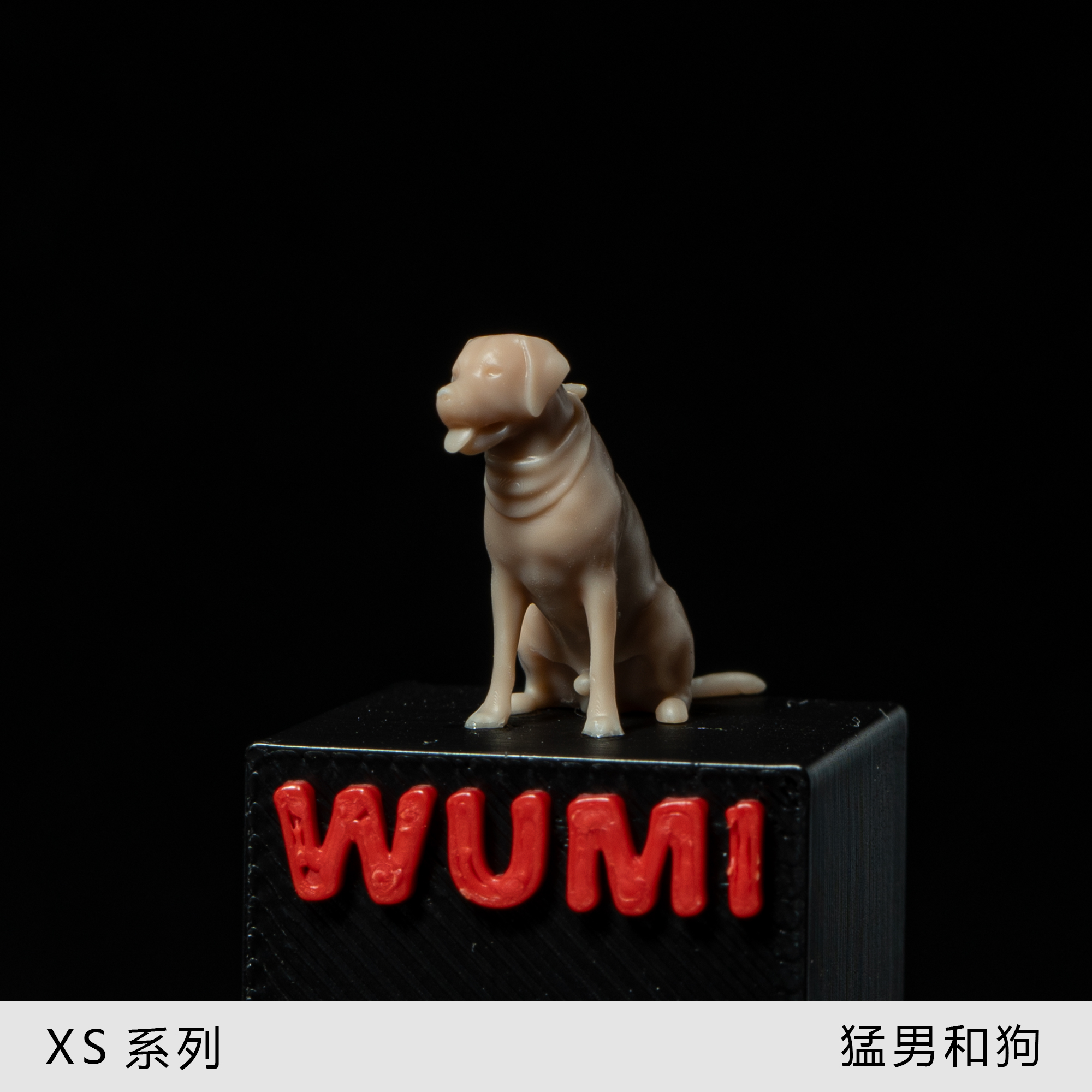 【男混混和狗】黑帮拉布拉多 1/64小人偶模型手办 43比例微缩白模 - 图3