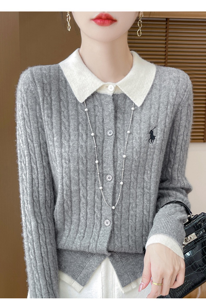 【买一送三】新款100纯羊毛麻花衬衣开衫女宽松针织,淘宝优惠券,粉丝福利购,淘宝优惠卷