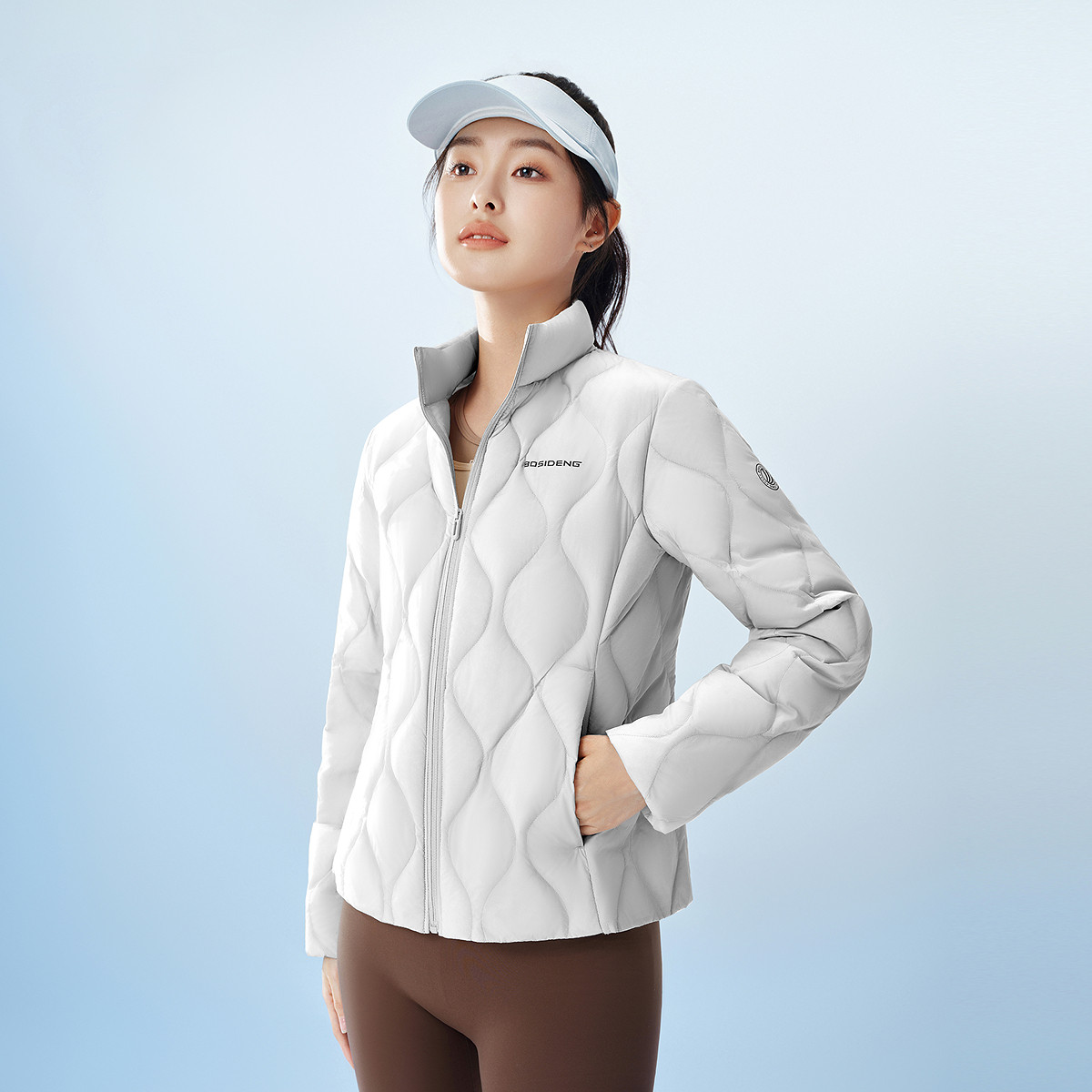 波司登秋季新款鹅绒羽绒服内胆女士短款立领保暖亲肤时尚轻薄外套