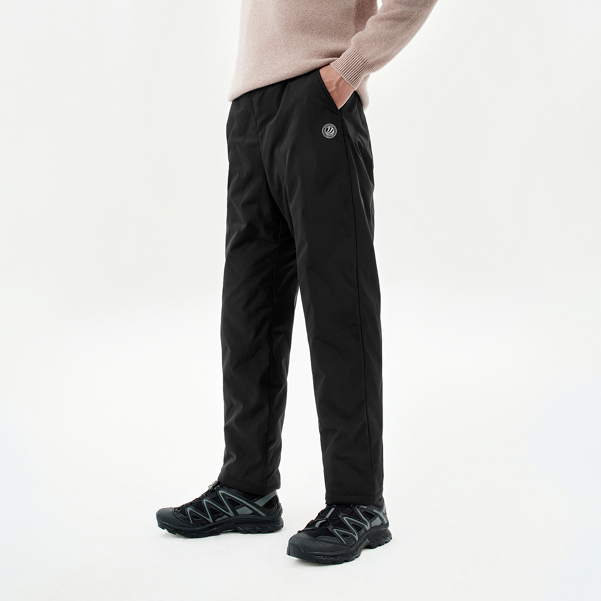 波司登2025年冬季新款加厚运动长裤保暖防风休闲羽绒裤男女同款