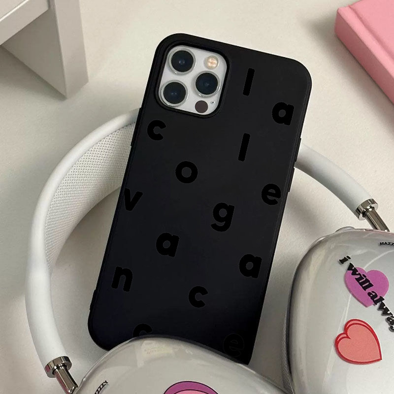 小众极简ins风黑色英文适用11苹果14ProMax手机壳iPhone15磨砂薄16新款12Pro软13Promax防摔13潮牌ins个性xr