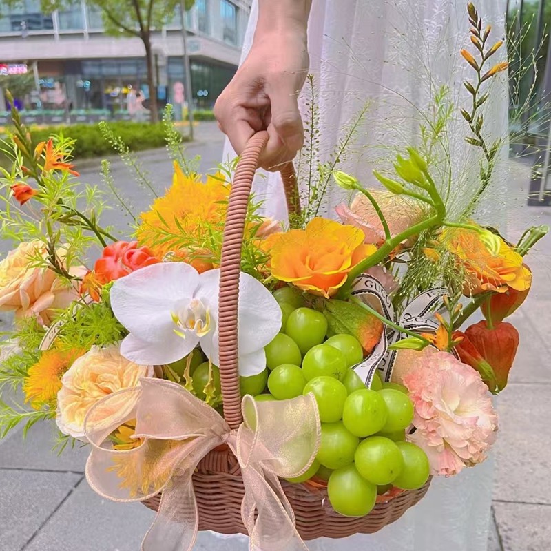 鸡蛋花篮手工编织插花鲜花干花水果花束篮子竹编坐月子闺蜜手提篮,淘宝优惠券,粉丝福利购,淘宝优惠卷