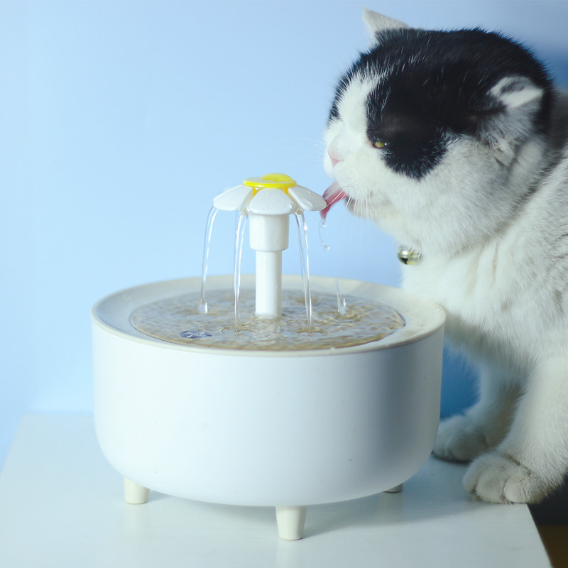 花螗季小花宠物饮水机自动循环过滤猫咪饮水器智能宠物喂水器水碗 - 图0