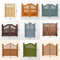 Outdoor patio door garden wooden door embalming wood fence door fence door fence small door Villa Door Solid Wood Yard door