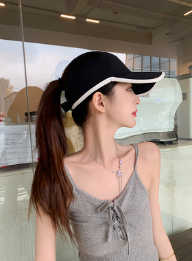 逛街棒球帽女可扎马尾时尚夏季