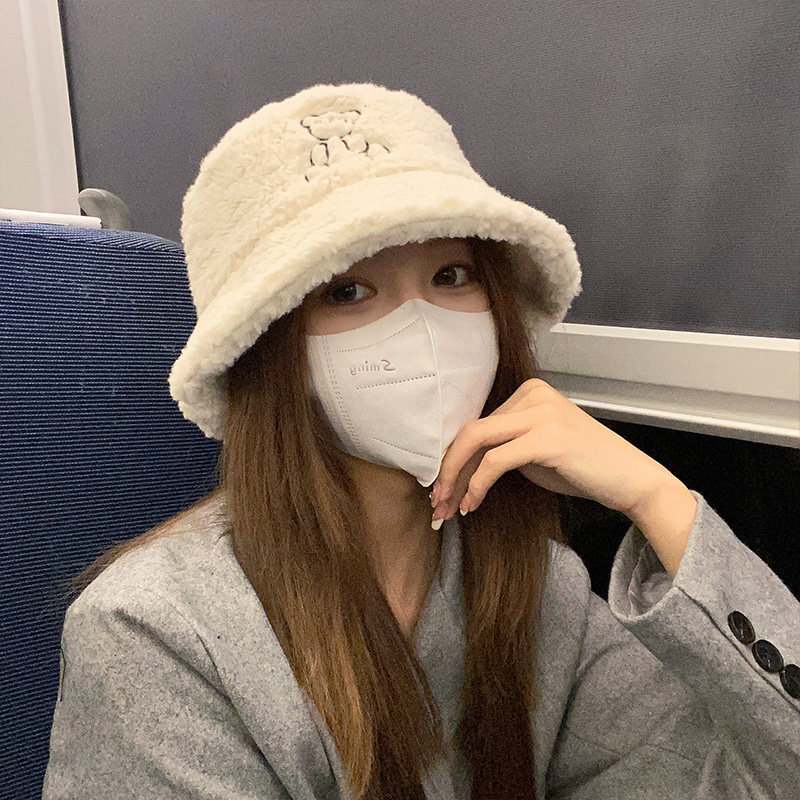 帽子女冬季渔夫帽韩版保暖冷帽可爱羊羔毛泰迪绒百搭显脸小盆帽潮,淘宝优惠券,粉丝福利购,淘宝优惠卷