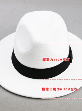 逛街礼帽男呢子大檐英伦复古风