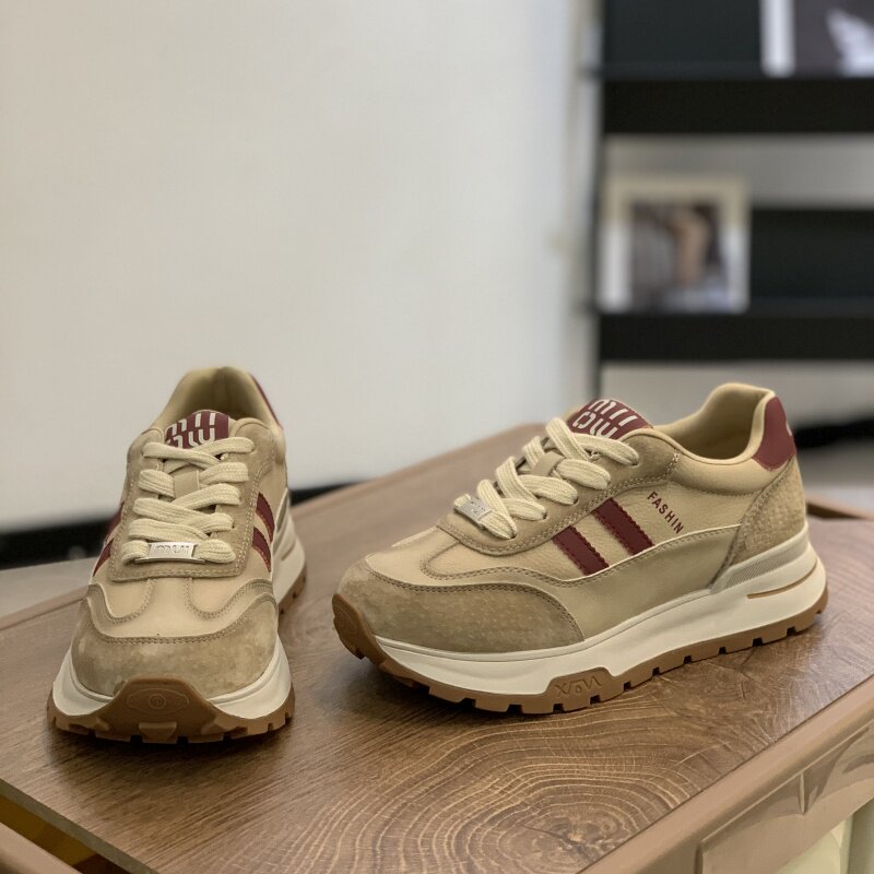 爆版阿甘鞋女2026春季新款百搭厚底防滑拼色时尚休闲运动老爹鞋子