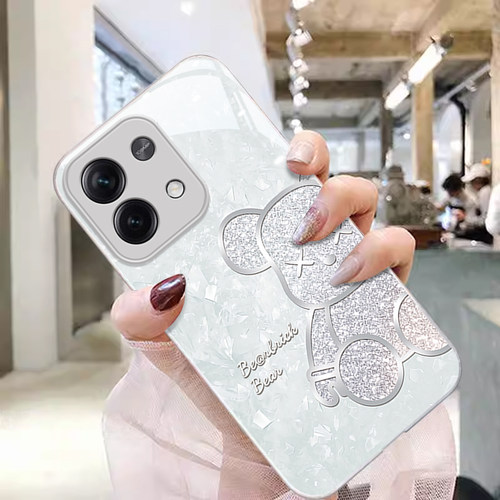 适用红米Note13手机壳新款12 turbo奢华玻璃12TPro全包钻石炫彩小熊11SE个性女防摔10Pro保护套卡通9高级感14 - 图0