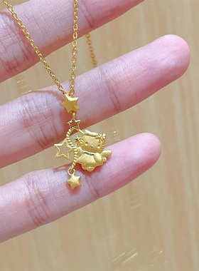【限时特价】摘星凯蒂猫流苏项链女2026新款可爱气质精致钛钢不掉