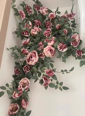 仿真假花藤条客厅拱门管