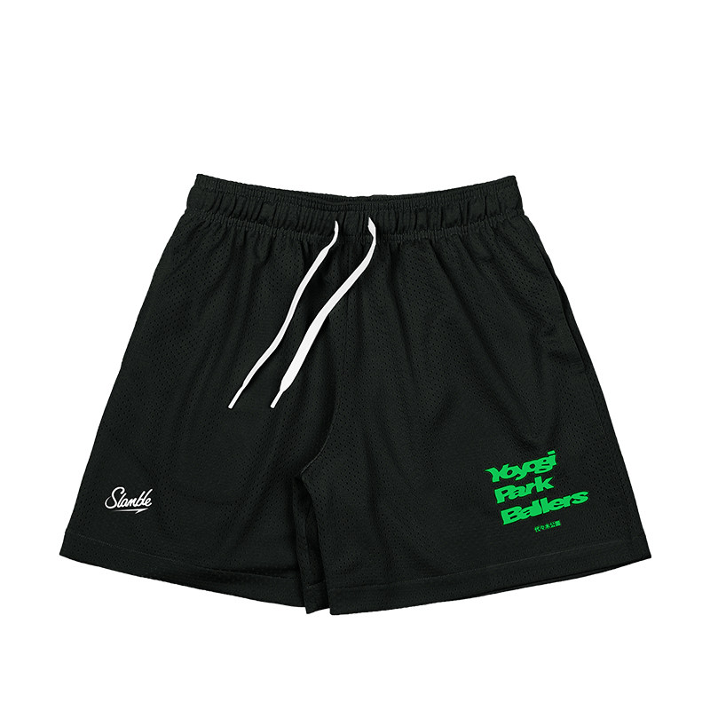 SLAMBLE联名代代木夏季新款网眼纯色运动短裤男休闲篮球四分裤潮,淘宝优惠券,粉丝福利购,淘宝优惠卷