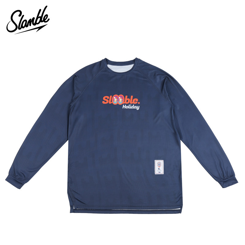 SLAMBLE秋季新款趣味印花运动长袖T恤男速干透气圆领投篮服健身潮,淘宝优惠券,粉丝福利购,淘宝优惠卷