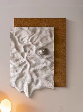 立体雕刻砂岩抽象入户玄关装饰画现代轻奢高档走廊过道挂画